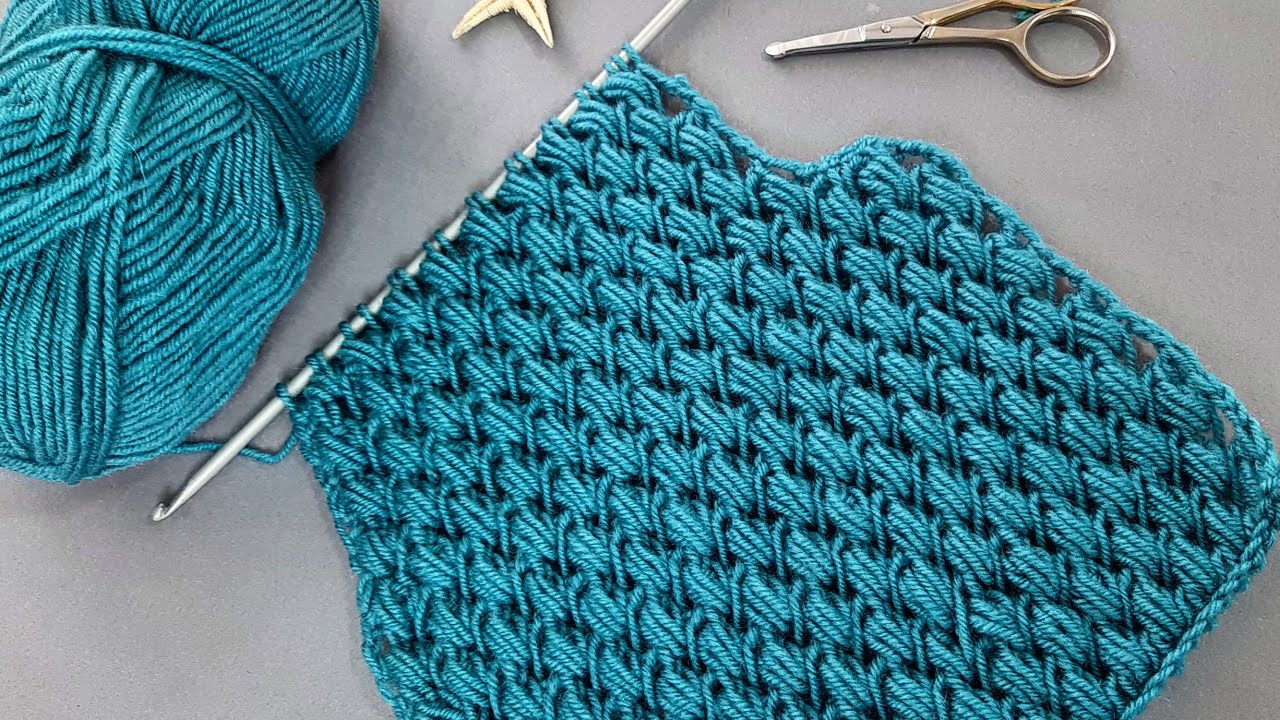 fıstıklı tunus işi örgü modelinin yaka ve kol kesim yapılışı /örgü modelleri