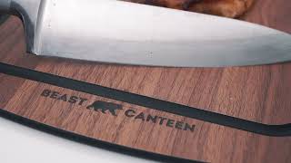 Beast Canteen Wood Fiber Cutting Board - Dishwasher Safe No Mineral Oiling, Knife Friendly, Walnut