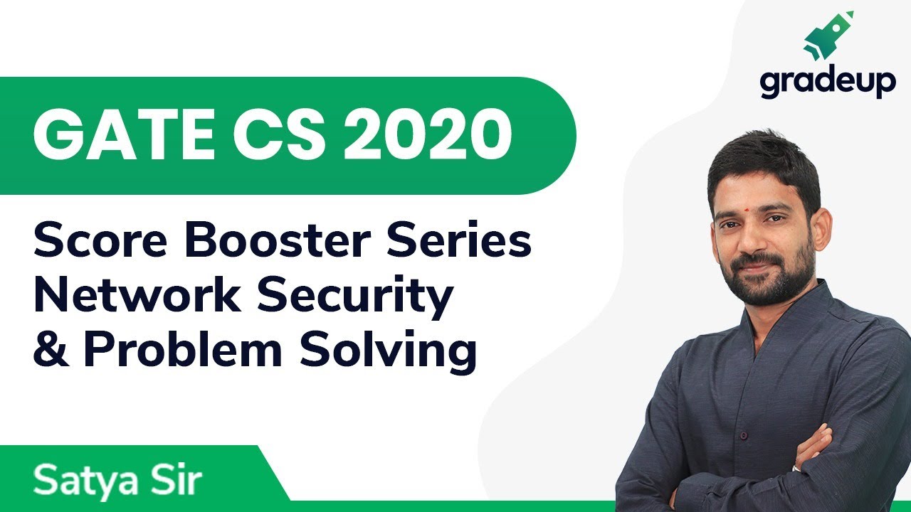 Network Security & Problem Solving | GATE CS 2020 | Computer Networks ...