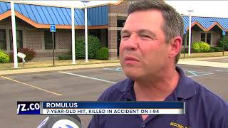 7-year-old hit, killed on accident on I-94 in Romulus