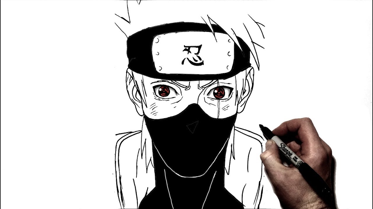 How To Draw Kakashi Mangekou Sharingan Step By Step Naruto