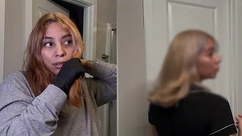 Bleaching my hair orange to blonde | XMondo Blonde Toning Mask fail