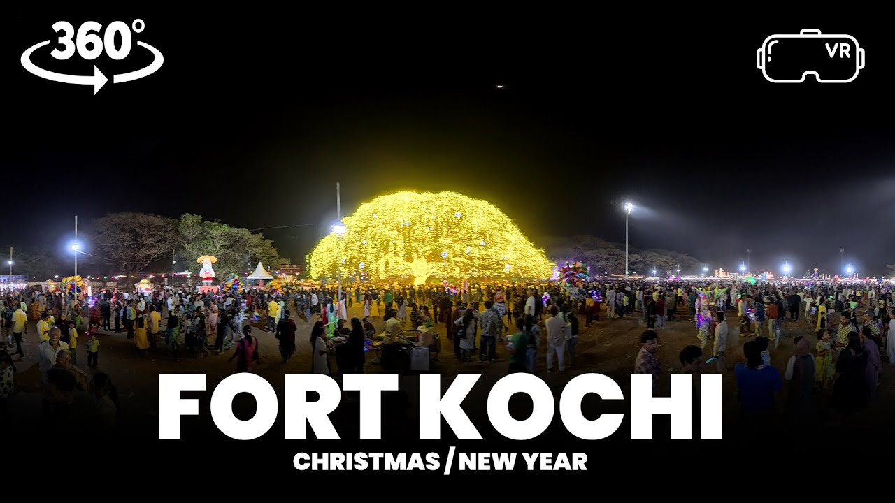 Asia's largest natural Christmas tree | Fort Kochi, Kerala | Experience in VR | 360 Video