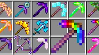 Minecraft, But i added 67 Custom Pickaxes..
