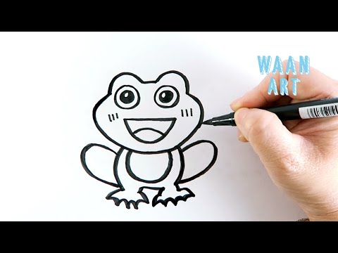 Drawing cartoon | Frog วาดรูปกบ