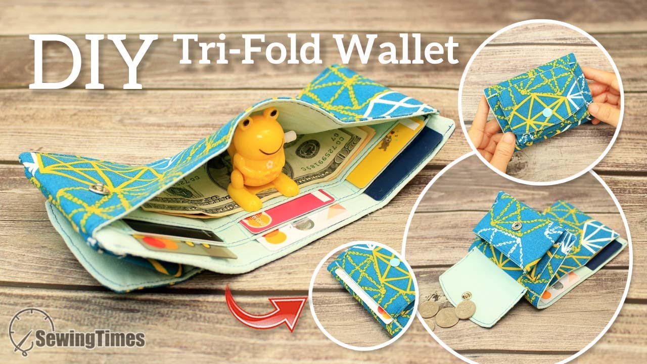 DIY Tri-Fold Wallet  Small Fabric Wallet Sewing Tutorial