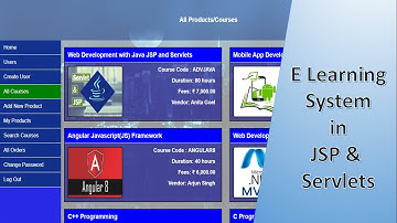 Secure E-Learning Project in JSP and Servlets