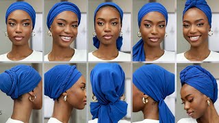 10 QUICK &amp; EASY TURBAN STYLES | HOW TO STYLE A HEAD WRAP / HEAD SCARF