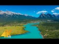 Flight over the River - Scenic Views of Cline River, Canada - 4K Cinematic Drone Footage