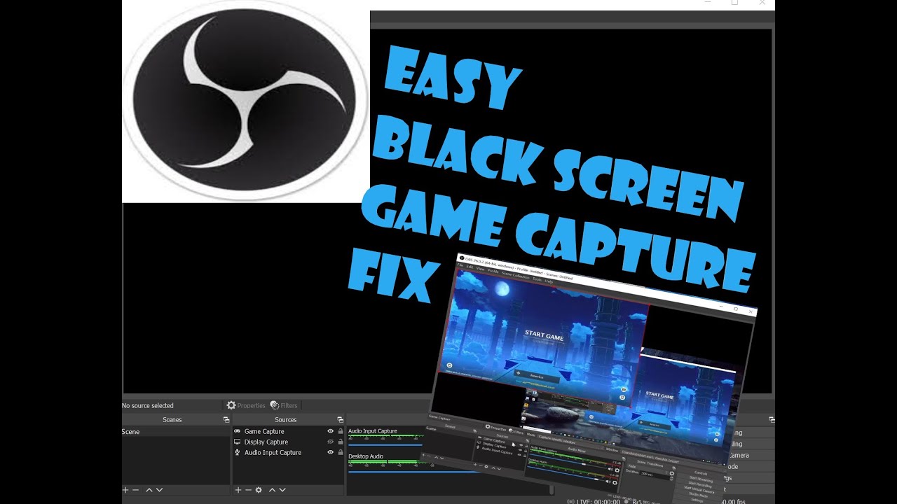 Obs Black Screen Fix Game Capture Viral Chop Video