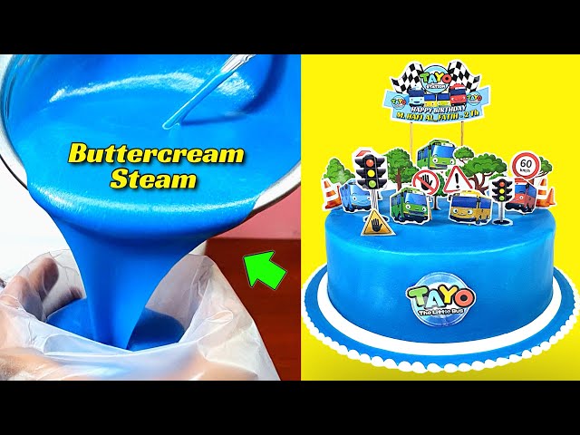 Kue ulang tahun anak laki laki | Buttercream Steam | Tayo Cake class=