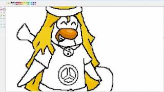 Drawing Spirit Week Penguin: Day 1 on Ms. Paint
