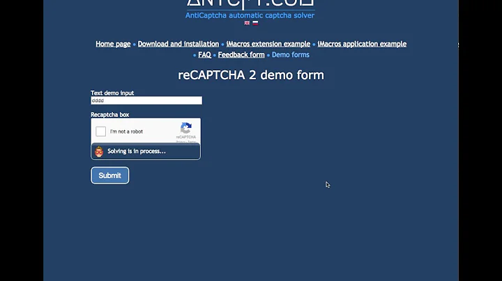 reCAPTCHA 2 solving example