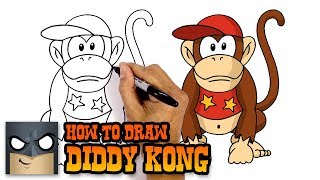 how to draw diddy kong awesome step by step tutorial