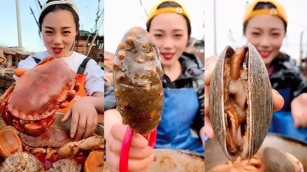 Comiendo mariscos • Eating Seafood 🐚🦀🦞🦐🦑🐙🌶 Comendo frutos do mar #58