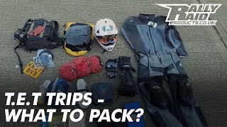 DISCUSSION  PACKING FOR MOTORCYCLE T.E.T / ADV TRIPS