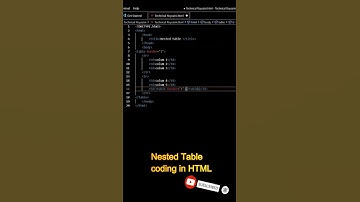Nested table in HTML | table tag | tr tag | td tag | sort