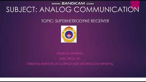 Analog Communication - Superheterodyne Receiver