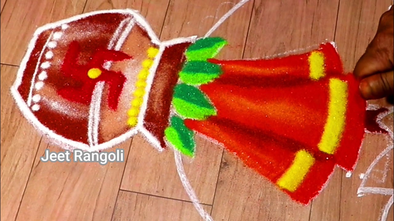 Stay Home - stay safe. Easy Gudhi padwa rangoli. सरल सुंदर ...