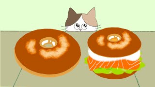 【Bread recipe】How to make basic bagel at home! 【animation】