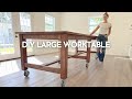 Diy large work table  free project plans