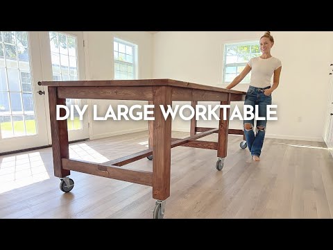 DIY Large Work Table | Free Project Plans!!