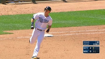 NYY@MIN: Kepler lines a solo blast to right field