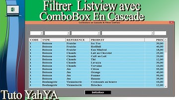 FILTRER LISTVIEW AVEC COMBOBOX EN CASCADE | USERFORM EXCEL VBA