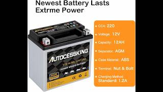 Autocessking YTX14-BS 12V 12Ah Motorcycle Battery