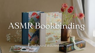 Bright and bold sketchbooks for Spring  ✦ Half binding, ASMR cozy bookbinding