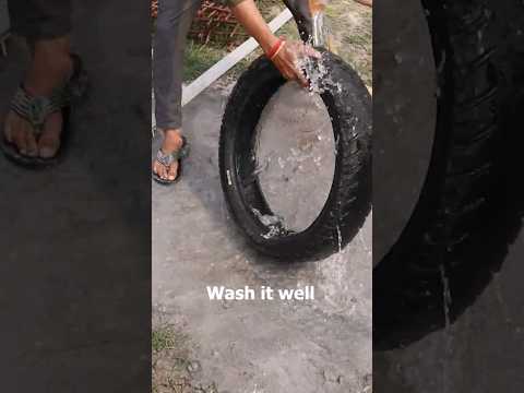 I Reused My Old Bike Tyre Shorts Diy Viral Youtubeshorts Crafts Homedecor Tyrecraft 