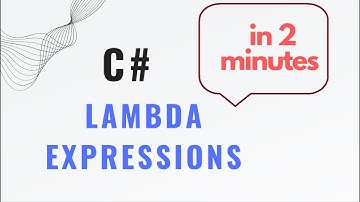 Lambda expressions in C# in 2 minutes