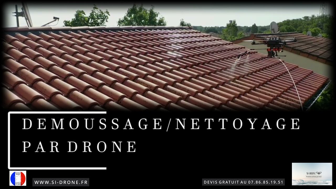 Démoussage Toiture par Drone 60 - Entreprise de démoussage de