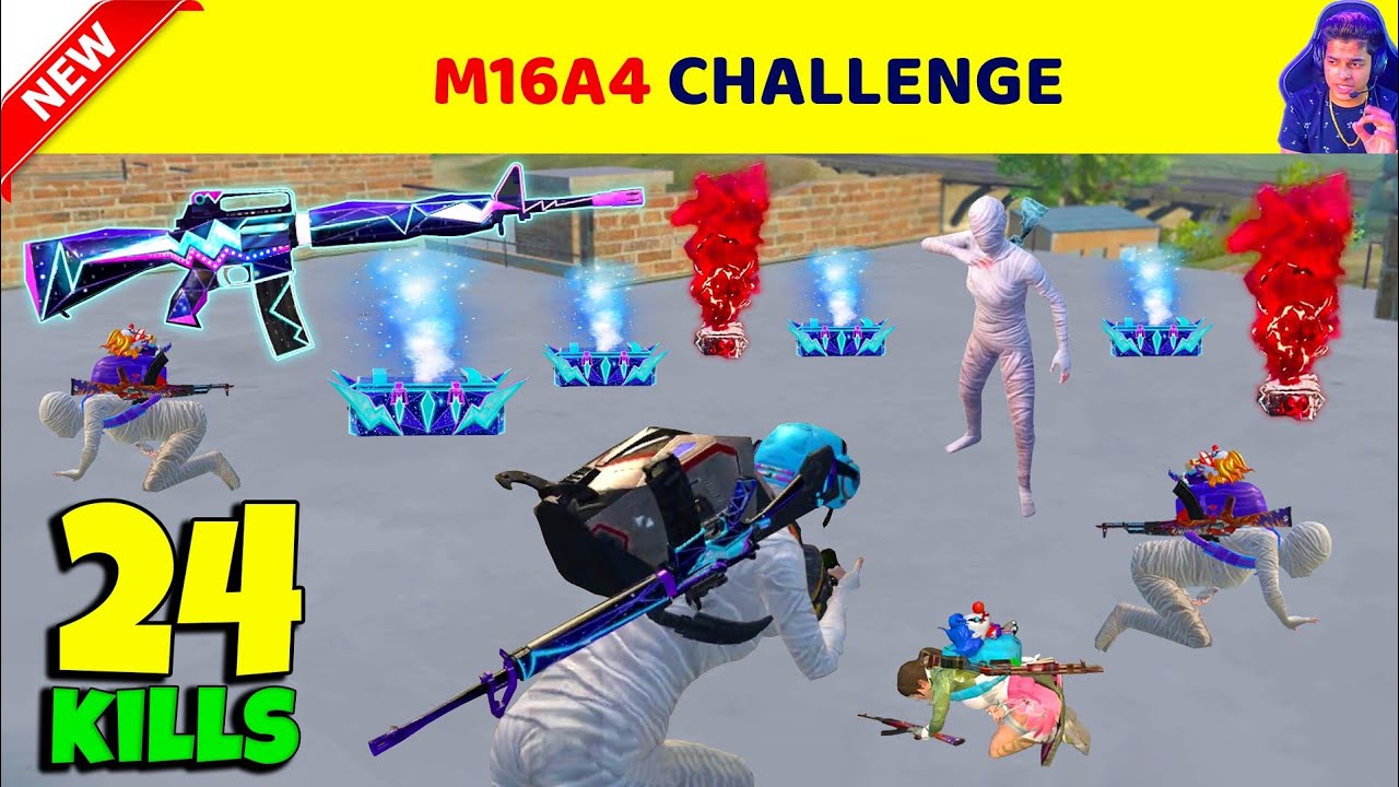 New M16A4 Challenge in PUBG Lite🔥New Upgradable M16A4 + AWM Challenge in Pubg Mobile Lite