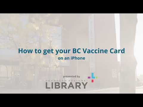 How to get the BC Vaccine Card on an iPhone