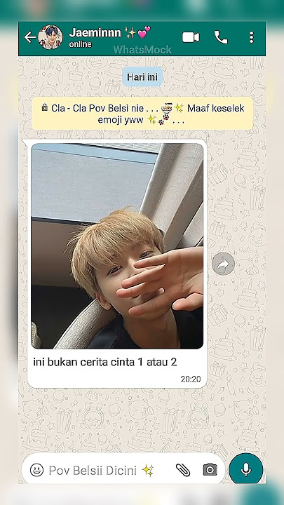 pov : Bukan cerita cinta 1 atau 2 #whatsmock #beranda