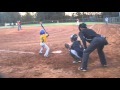 Alex (8yr) playing 14u baseball with big brother