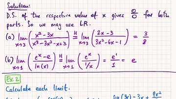 Math 135 Section 4.7... Calculate limits with l