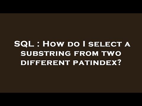 SQL : How