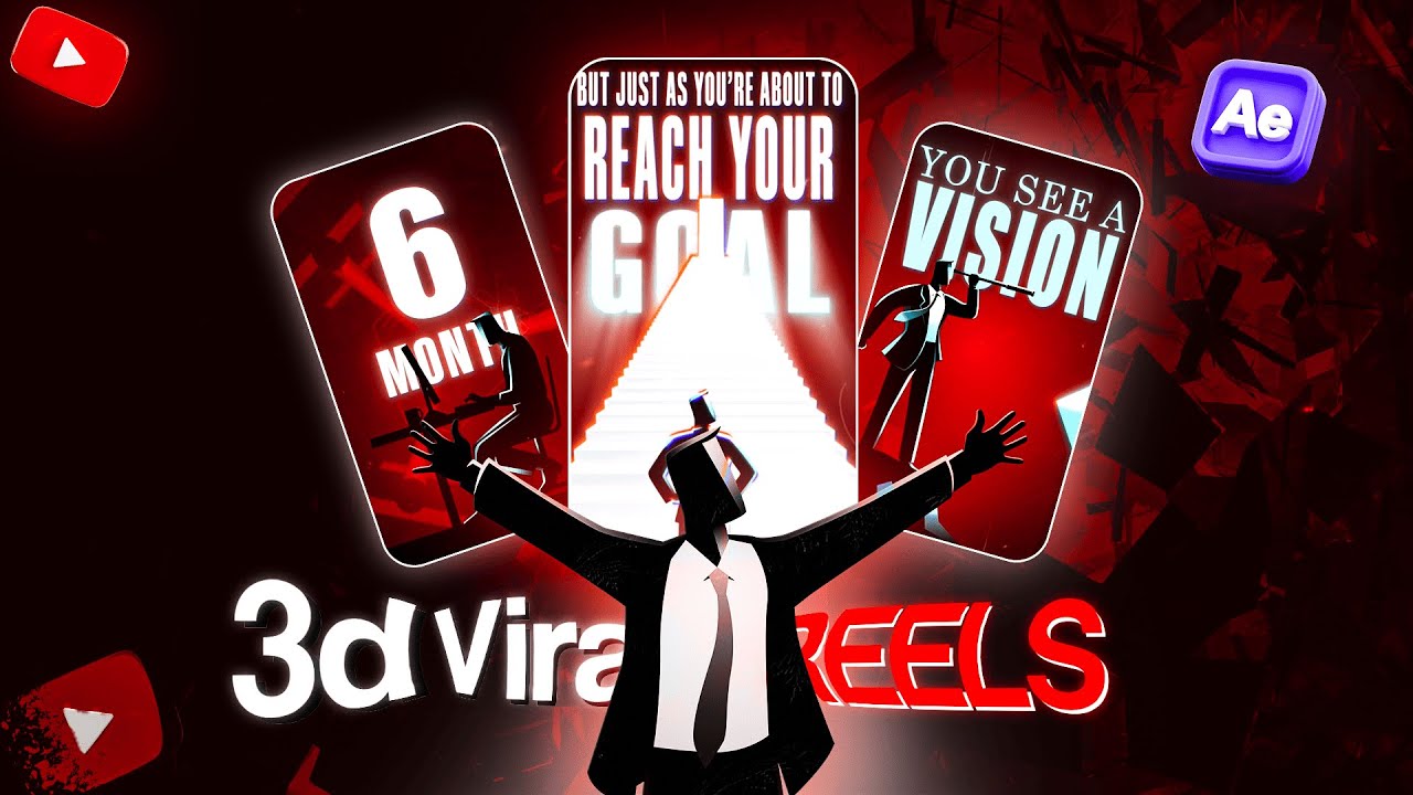 3D Viral Reels using After Effects | Character Animation | In dept Tutorial