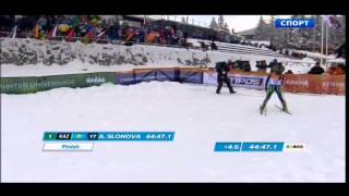 Анастасия Слонова. Лыжные гонки. Масс-старт 15 км. Универсиада 2015.