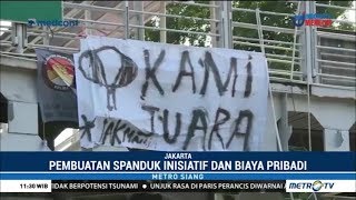 Spanduk Dukungan Persija Juara Hiasi Jalan-jalan Ibu Kota
