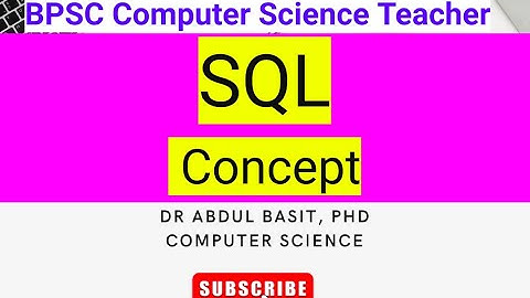 BPSC Computer Science Teacher | SQL Concept | Most Important Topics |