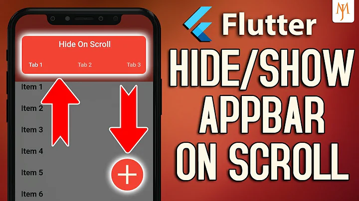 Flutter Tutorial - Hide/Show AppBar & FAB On Scroll [2021] Collapse Toolbar & Floating Action Button