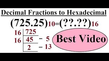 Decimal Fractions to Hexadecimal Conversion