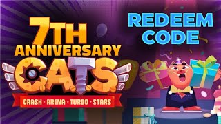 REDEEM CODE on 7th Anniversary of CATS: Crash Arena Turbo Stars 🥳 🎉