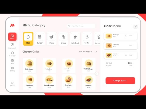 Buger Home UI Dashboard Design 2020 | Free Template Download in Adobe XD