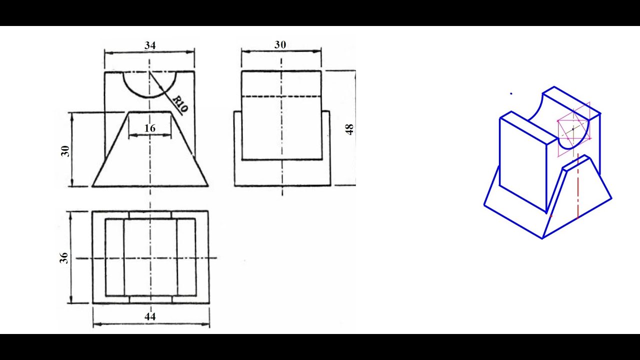 Engineering Drawing Preparatory : Isometric Drawing (2) - YouTube