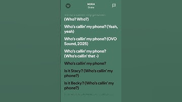 Thumbnail of Nokia - Drake #drake #spotify #lyrics #music #rap #shorts #viral #nokia