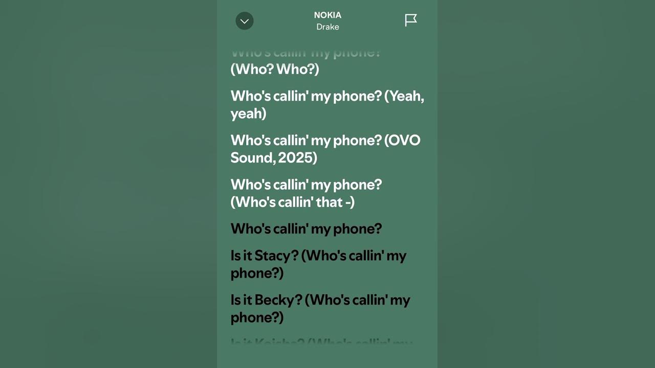Nokia - Drake #drake #spotify #lyrics #music #rap #shorts #viral #nokia Nokia - Drake #drake #spotify #lyrics #music #rap #shorts #viral #nokia